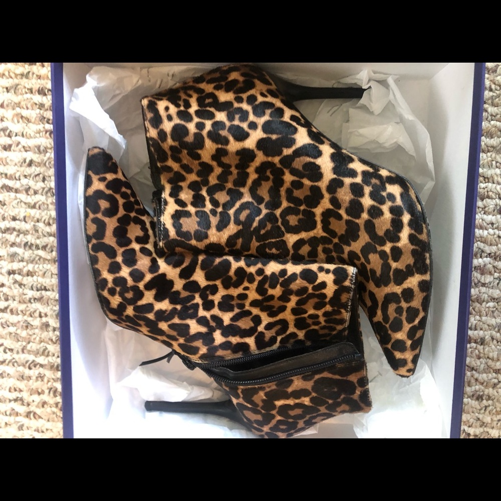 Stuart Weitzman Calf Hair Ankle Boots